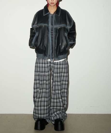 FADETRACK FAUX LEATHER JACKET /2color