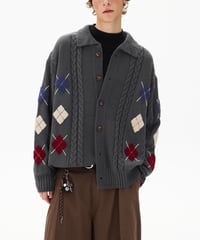 CLASSICARGYLE KNIT CARDIGAN /2color