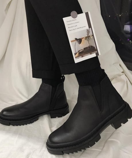 FAUX LEATHER SIDE GORE BOOTS