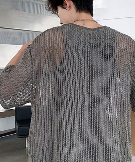 OVERSIZED MESH T-SHIRT /2color