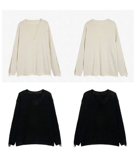 SLIT SLASH SUMMER KNIT /2color