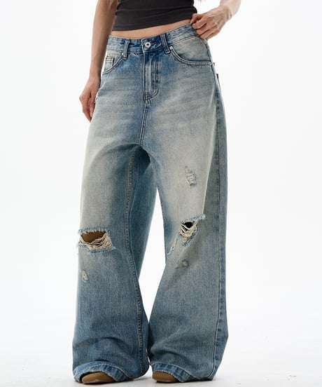 BROKENEDGE BAGGY DENIM（Clean）
