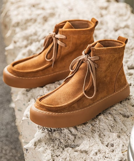 LEATHER HIGHTOP MOCCASIN BOOTS