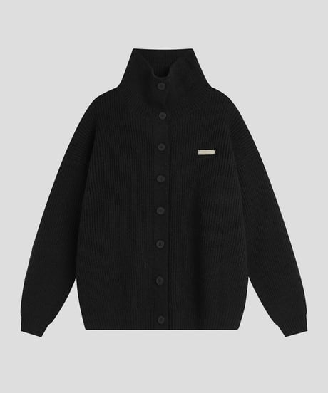 CHUNKY KNIT TURTLE CARDIGAN /3color