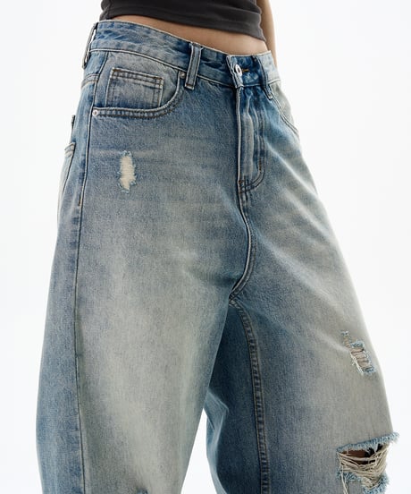 BROKENEDGE BAGGY DENIM（Clean）