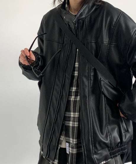 FAUXLEATHER STANDCOLLAR RIDERS