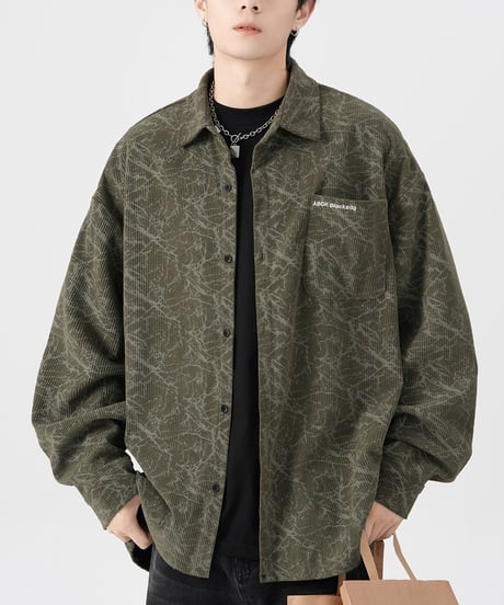 TIE-DYE CORDUROY LOOSE SHIRT /3color