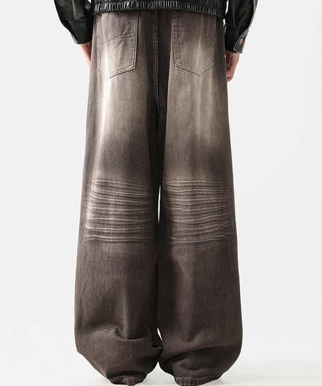WAVY WASHED WIDE DENIM /2color