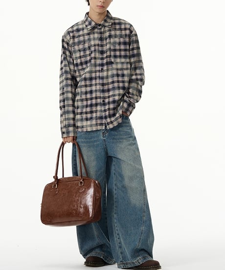 WASHED WIDE LEG JEANS(25SSMODEL)