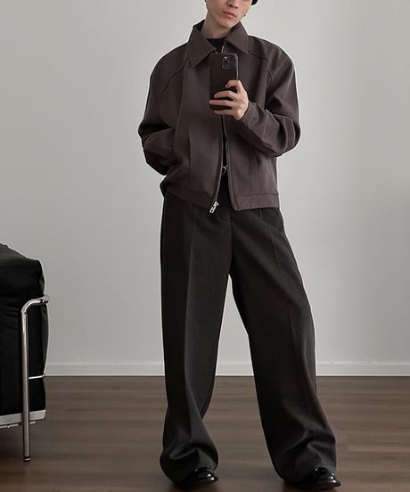 STAND COLLAR SHORT JACKET /2color