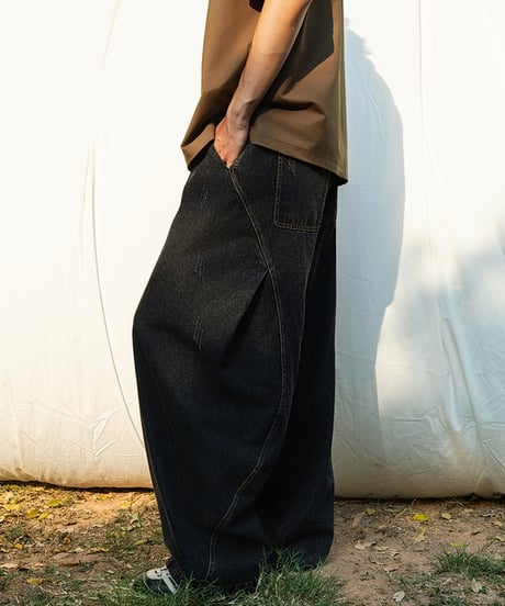 CURVEPANEL LOOSE DENIM /2color