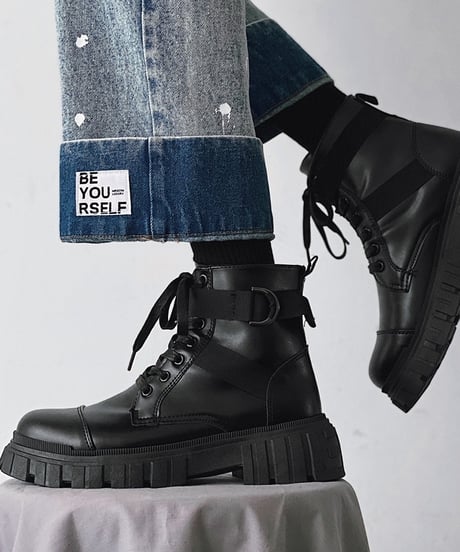 HIGH SOLE SNEAKER BOOTS /2color