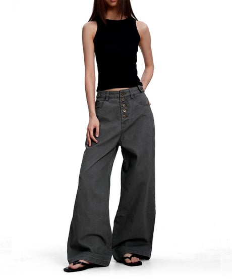FRONTVAULT LOOSE WORK PANTS /2color