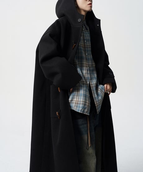 WOOL-LIKE DUFFLE COAT /3color