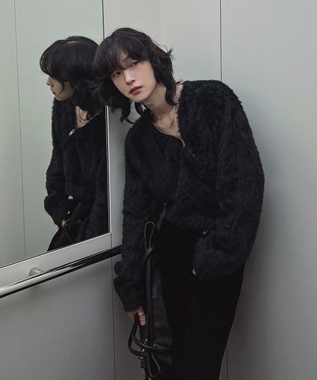 MINKWAVE CROSS ZIP KNIT /2color