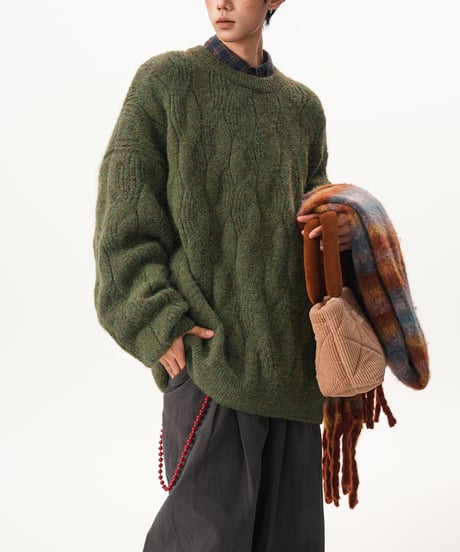 WOOLMIX TEXTURE KNIT /4color