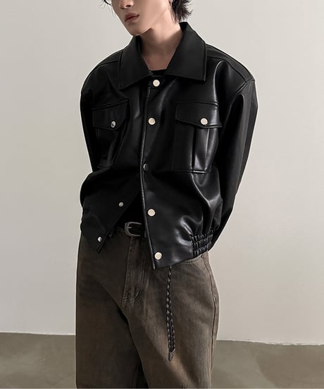 SHORT FAUX LEATHER JACKET
