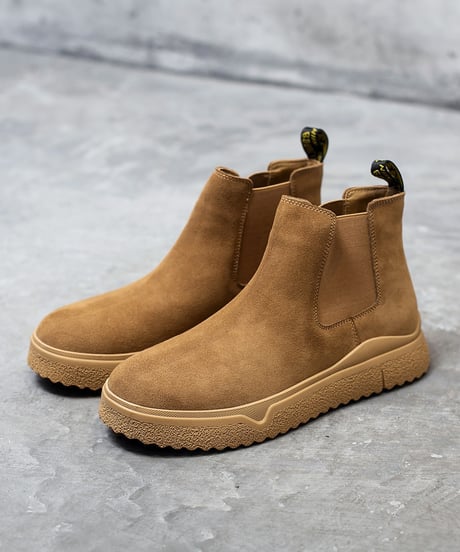 SIDE GORE LEATHER BOOTS /2color