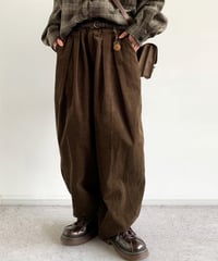 CORDUROY WIDE TUCK PANTS /2color