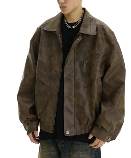 ASHBROWN FAUX LEATHER JACKET