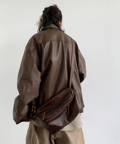 FAUX LEATHER RIDERS JACKET /2color
