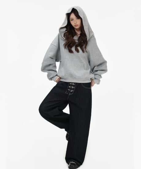 METAL TOGGLE WIDE DENIM