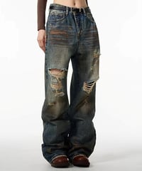 VINTAGE LOOSE DISTRESSED JEANS