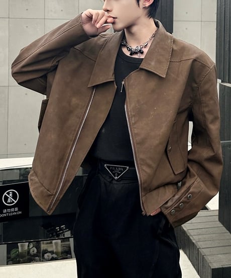 SHORT FAUX LEATHER RIDERS /2color
