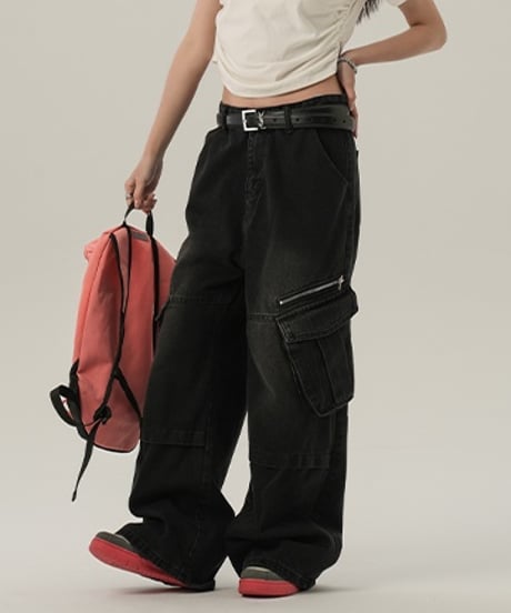 VINTAGE WASH CARGO DENIM /3color
