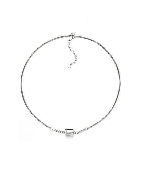 SILVER925 RETRO CYLINDER NECKLACE