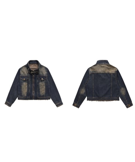 CROPPED DENIM RIDERS JACKET