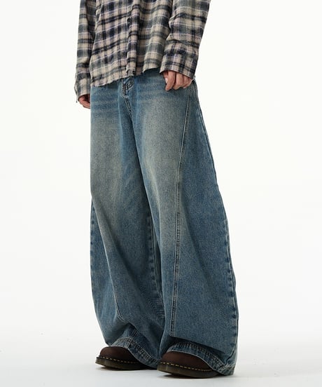 WASHED WIDE LEG JEANS(25SSMODEL)