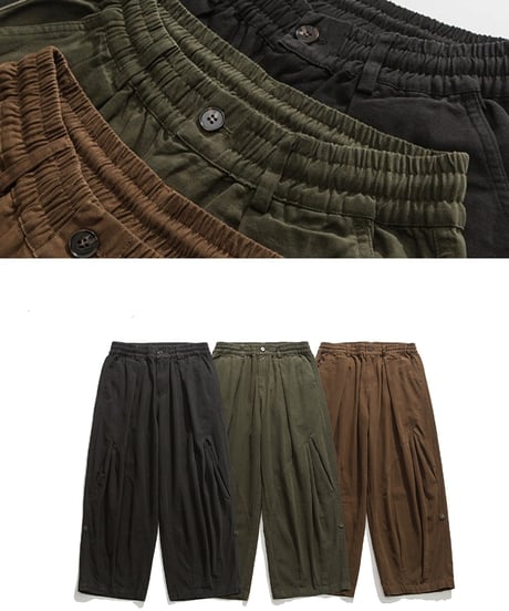 PLEATED WIDE PANTS /3color