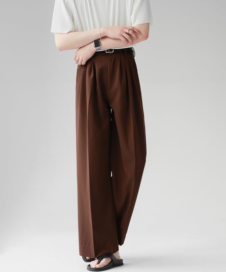 LOOSE DRAPE TUCK PANTS /3color
