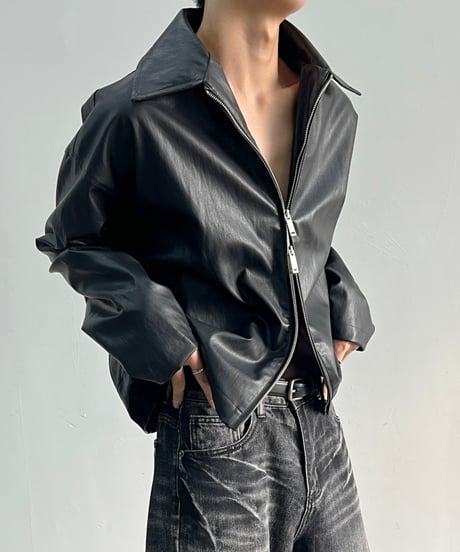 HIGH-END FAUX LEATHER JACKET /2color