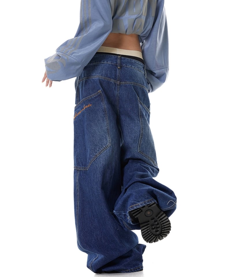 バレルデニム BarrelLeg Denim DENIM BARREL LEG JEANS-デニムバレルレッグジーンズ-HYKE