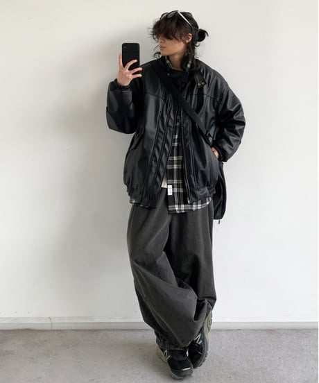 FAUXLEATHER STANDCOLLAR RIDERS