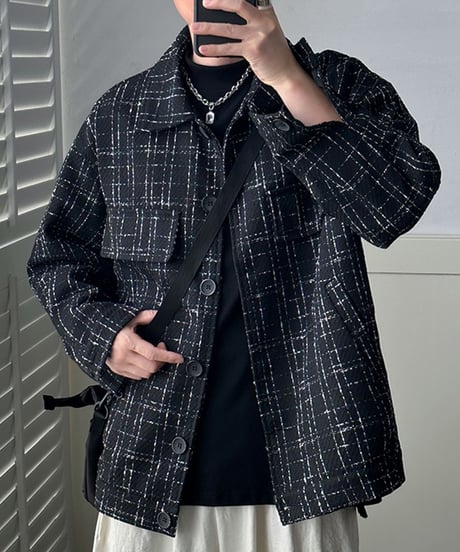 CHECKERED SPRING SHIRT JACKET /2color