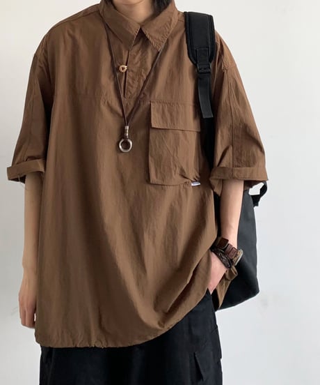 OVERSIZED PULLOVER SHIRT /2color