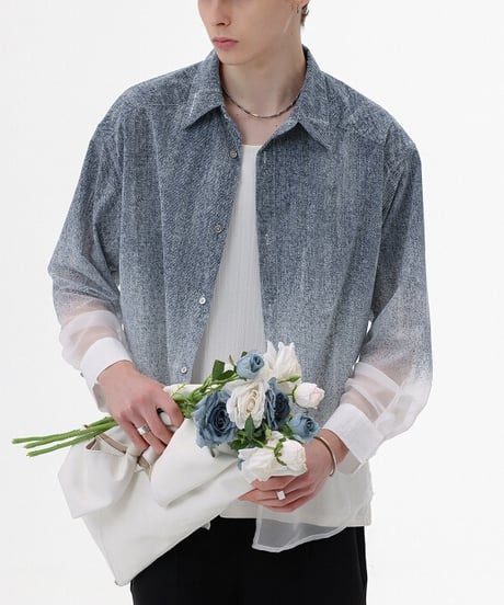 【予約販売】MISTFADE DENIM SHEER SHIRT