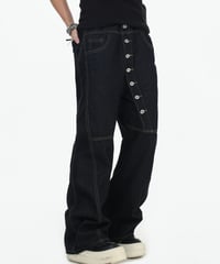 DIAGONAL BUTTON DENIM