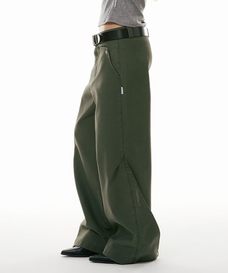 WIDE STRAIGHT WORK PANTS /2color