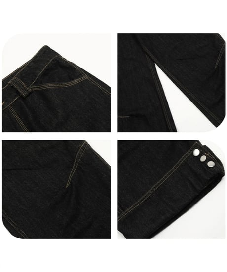 CUFFEDGE BUTTON DENIM