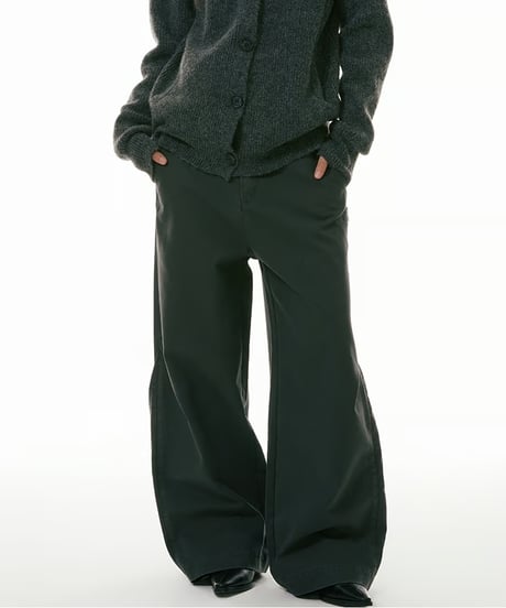 WIDE STRAIGHT WORK PANTS /2color
