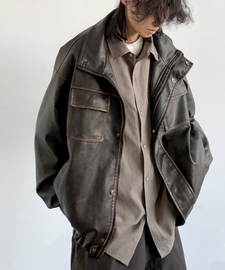 VINTAGE FAKE LEATHER RIDERS /2color