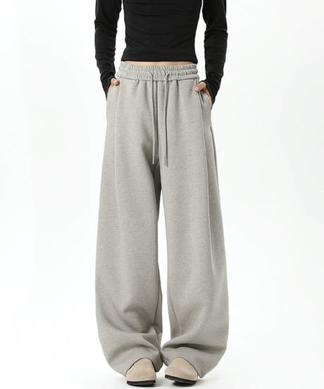 WIDE TUCK SWEATPANTS /2color