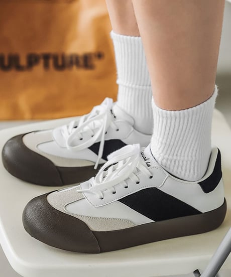 THICK-SOLED FLUFFY SNEAKERS /3color