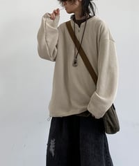 ROUND NECK HALF ZIP KNIT /3color