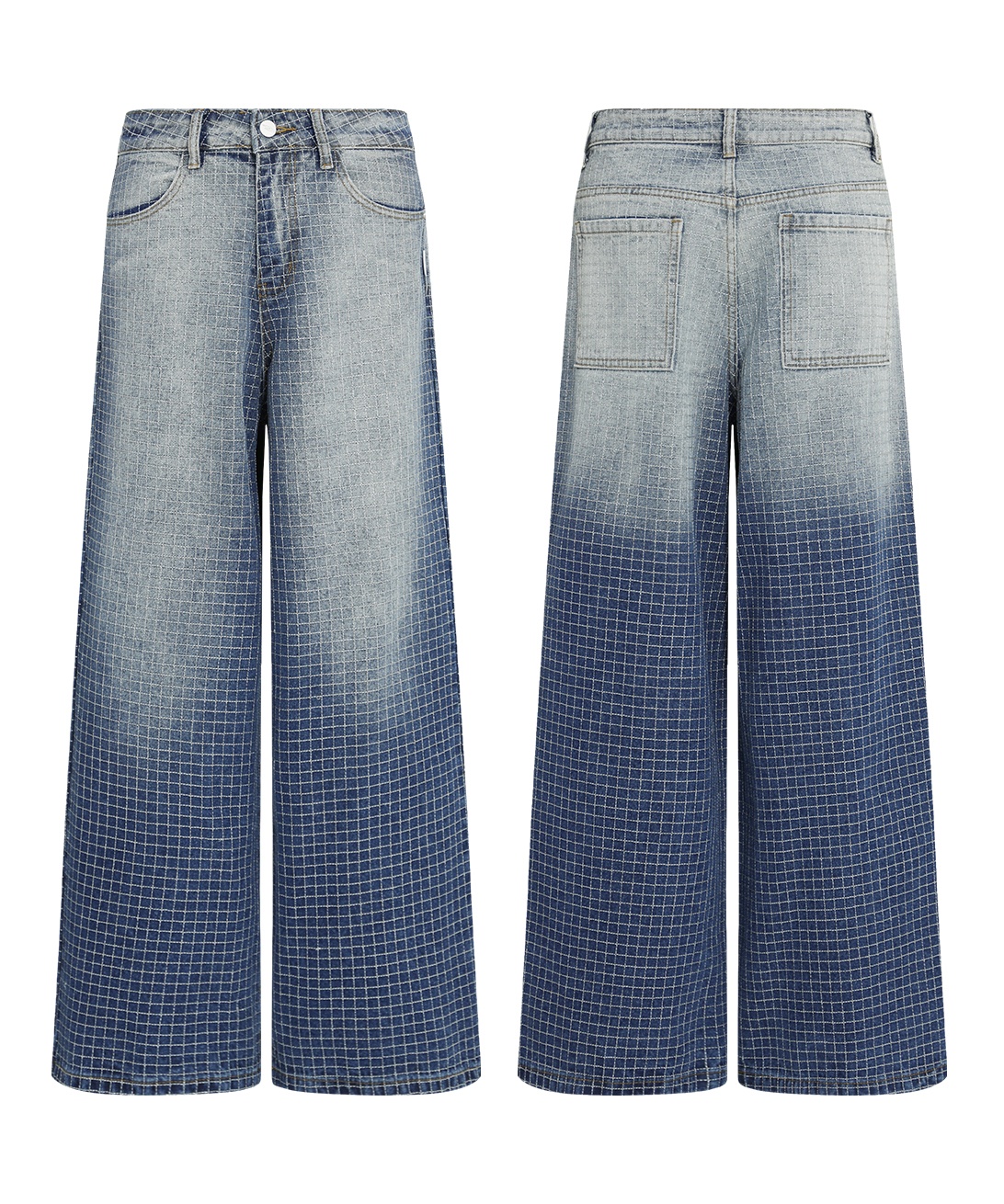 urban edge アーバンエッジ グリッドワイドデニムパンツ Lサイズ urban edge アーバンエッジ グリッドワイドデニムパンツ Lサイズ fit
