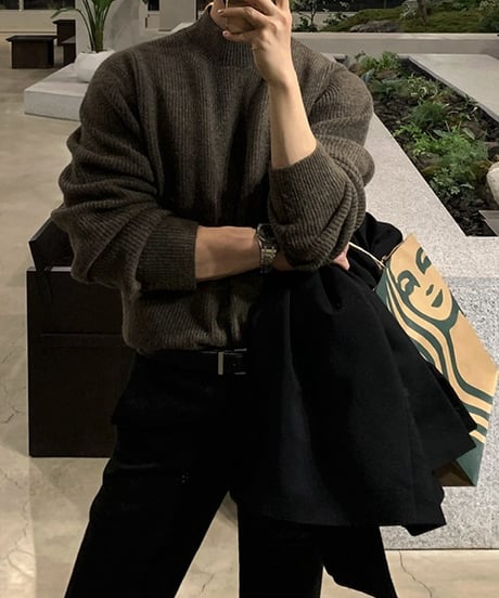 BASIC MOCK NECK KNIT /3color